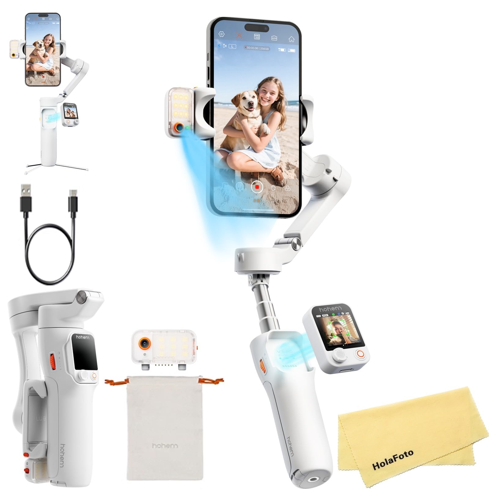 Amazon.co.jp: Hohem V3 Ultra ジンバルスタビライザー iPhone Android